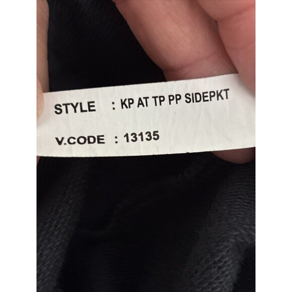 Kappa Men’s Sweatpants Jogger Pant Slim Fit Side Logo Cargo Pockets Black Size M - Picture 12 of 12